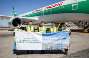 ep cathay pacific cumple 10 anos en espana desde su primer vuelo entre madrid y hong kong