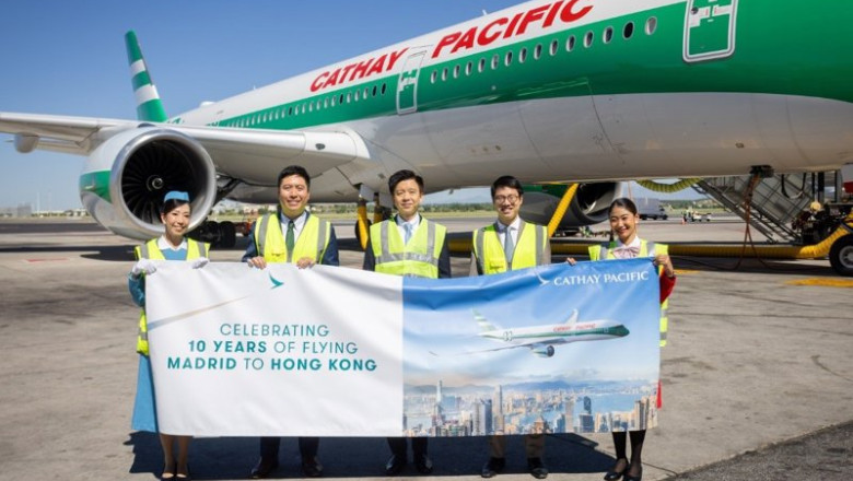 ep cathay pacific cumple 10 anos en espana desde su primer vuelo entre madrid y hong kong