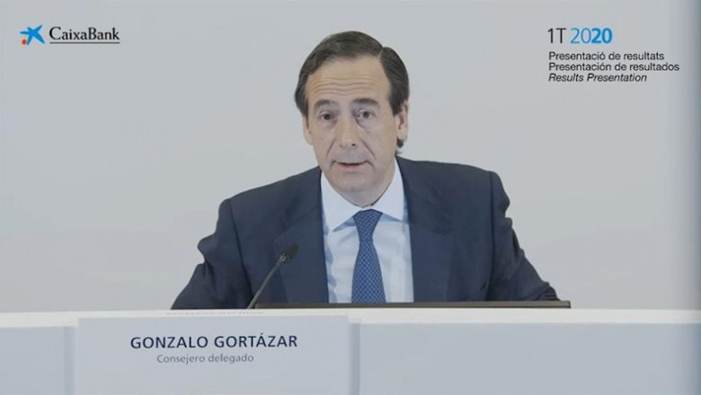 El consejero delegado de CaixaBank, Gonzalo Gortázar. | EUROPA PRESS ep el consejero delegado de caixabank gonzalo gortazar 20200430112803