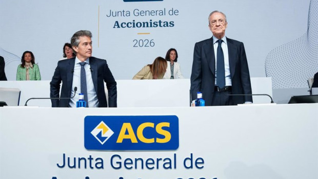 ep el presidente de acs florentino perez d durante la junta de accionistas de acs en ifema madrid a