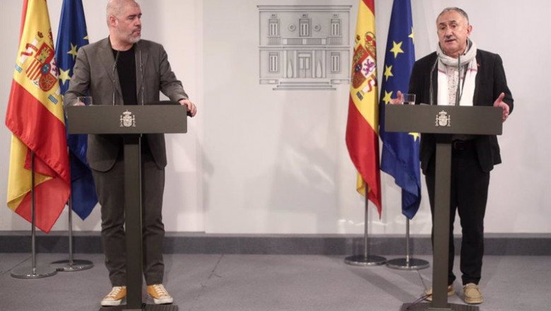 ep el secretario general de ccoo unai sordo y el secretario general de ugt pepe alvarez comparecen ep el secretario general de ccoo unai sordo y el secretario general de ugt pepe alvarez comparecen