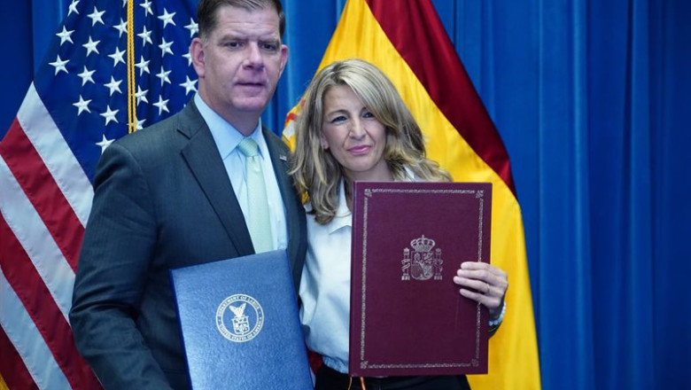 ep la vicepresidenta segunda yolanda diaz ha firmado este en washington con su homologo
