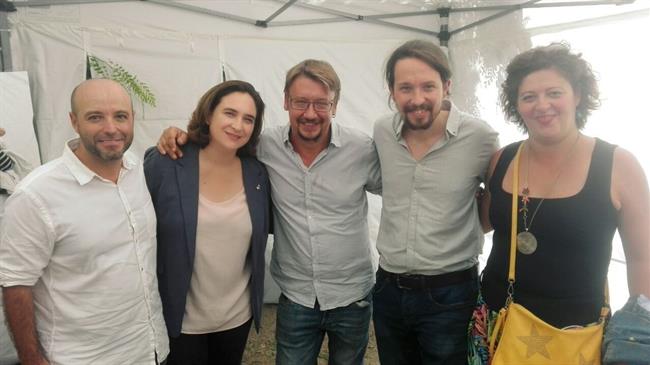 Luís Villares, Ada Colau, Xavier Domènech, Pablo Iglesias y Ana Seijas | EP/EN MAREA ep luis villares ada colau xavier domnech pablo iglesiasana seijas