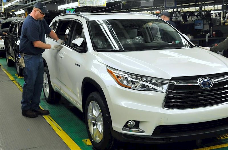 ep produccion del 2015 toyota highlander hybrid en la planta de toyota en indiana estados unidos