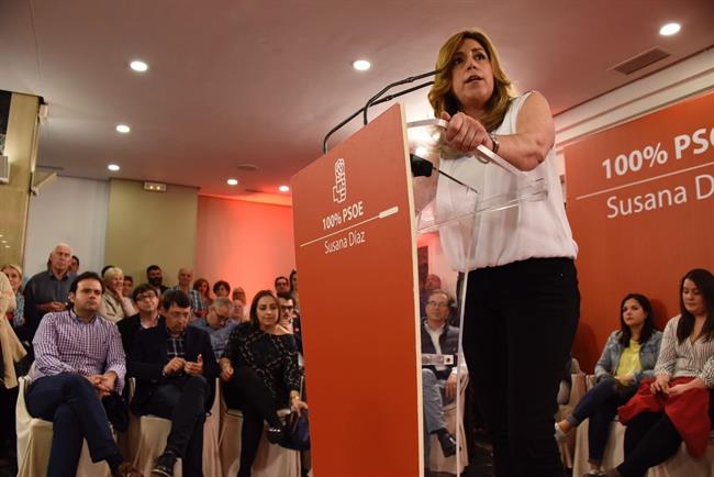 Susana Díaz, en un acto con militantes en Valladolid | EUROPA PRESS/100%PSOE ep susana diaz enactomilitantesvalladolid