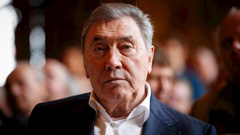 29 May 2019, Belgium, Brussels: Former Belgian cyclist Eddy Merckx is pictured during a press conference to present the book entitled "1969 - Het jaar van Eddy Merckx" on cycling champion Eddy Merckx, written by VRT journalist Johny Vansevenant. Photo: Ku | Kurt Desplenter/BELGA/dpa - Archivo ep 29 may 2019 belgium brussels former belgian cyclist eddy merckx is pictured during a press