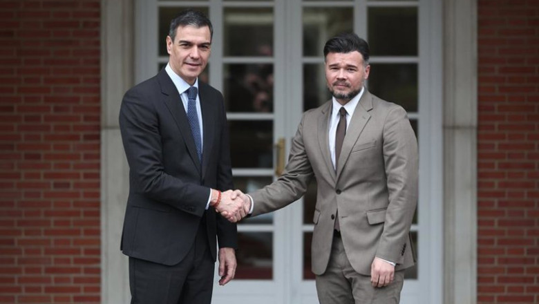 ep archivo   el presidente del gobierno pedro sanchez i recibe al portavoz de erc en el congreso