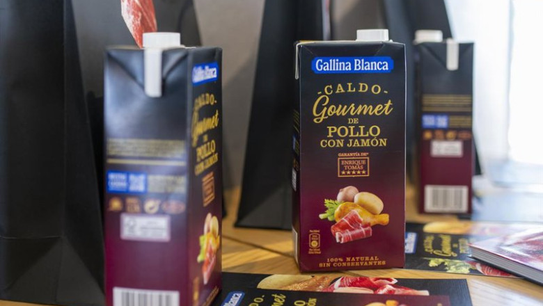 Archivo - Nuevo caldo gourmet de pollo con jamón de Gallina Blanca | Lorena Sopêna - Europa Press - Archivo ep archivo nuevo caldo gourmet de pollo con jamon de gallina blanca