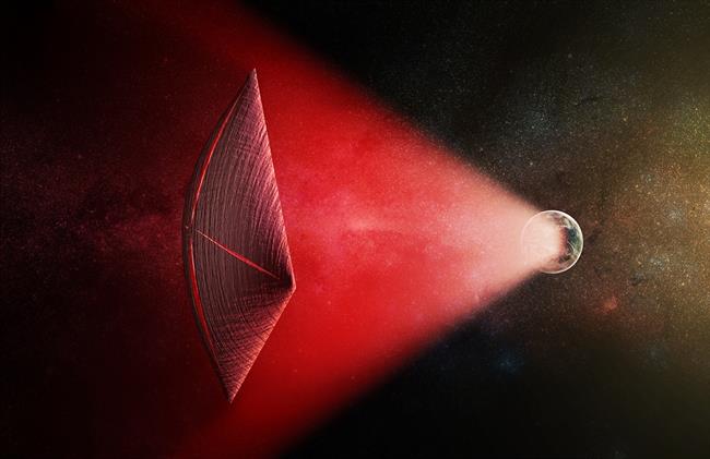 Concepto de vela ligera impulsada por haz de radio | M. WEISS/CFA ep conceptovela ligera impulsadahazradio