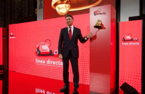 ep el consejero delegado de linea directa miguel angel merino durante el acto de toque de campana