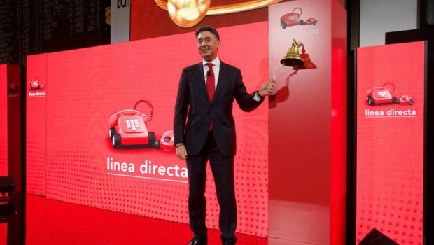 ep el consejero delegado de linea directa miguel angel merino durante el acto de toque de campana