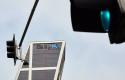 ep el logo de caixabank tras la sustitucion por el de bankia en las torres kio en madrid espana a 27