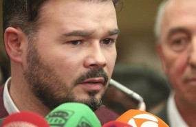 ep el portavoz de erc en el congreso gabriel rufian i ofrece declaraciones a la prensa tras