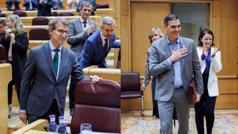 ep el presidente del gobierno pedro sanchez y el presidente del pp alberto nunez feijoo antes de su ep el presidente del gobierno pedro sanchez y el presidente del pp alberto nunez feijoo antes de su