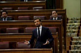 ep el presidente del partido popular pablo casado durante su intervencion en el pleno de control al