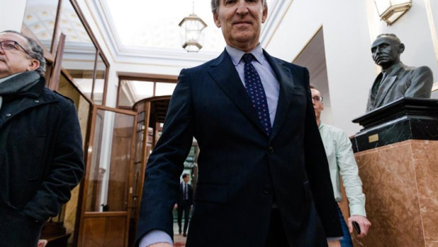 ep el presidente del pp alberto nunez feijoo a su llegada a una sesion plenaria en el congreso de