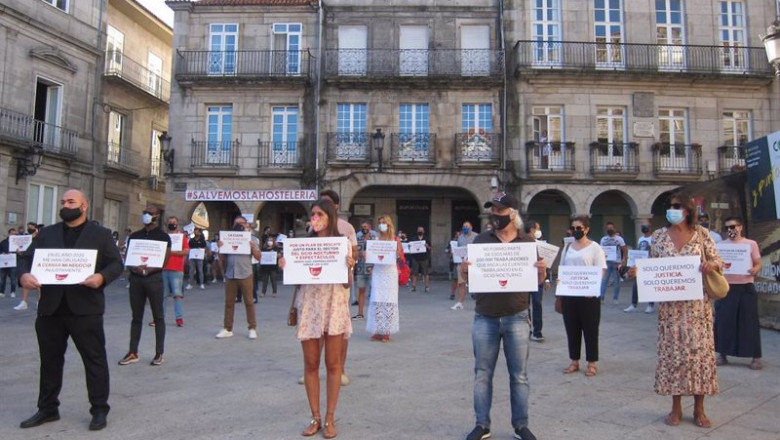ep hosteleros se concentran en vigo para reclamar medidas de apoyo al sector