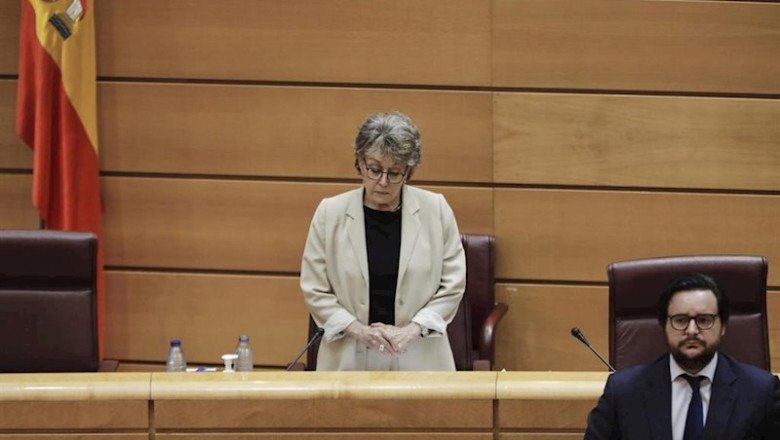 ep la presidenta de radio television espanola rosa maria mateo y el secretario segundo de la