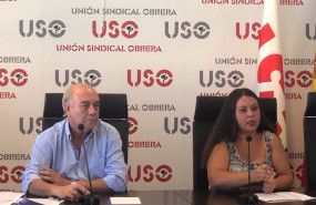 ep la secretaria de comunicacion y estudios sindicales laura estevez junto al director del gabinete