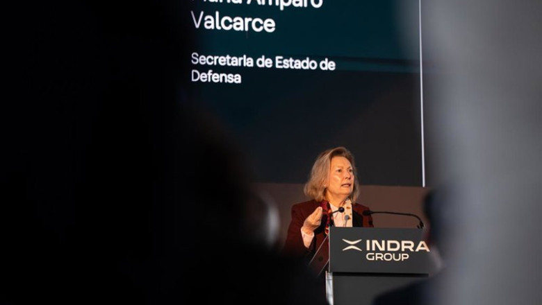 ep la secretaria de estado de defensa amparo valcarce en el acto organizado por indra en oviedo