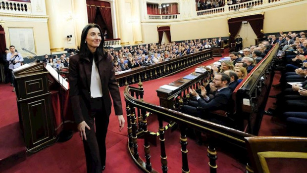 ep la socialista pilar llop es aplaudida por los senadores tras ser nombrada nueva presidenta del