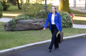 ep la vicepresidenta primera y ministra de asuntos economicos nadia calvino a su llegada a la