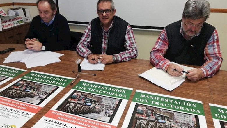 Los responsables de UCCL, Asaja y COAG informan sobre la movilización del 11 de marzo | EUROPA PRESS ep los responsables de uccl asaja y coag informan sobre la movilizacion del 11 de marzo