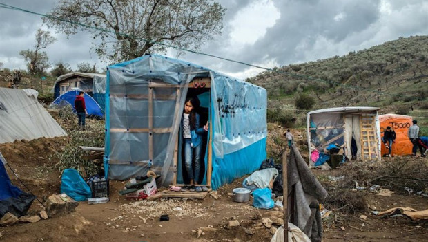 ep migrantes en un campamento de refugiados de grecia