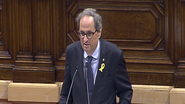 El presidente de la Generalitat, Quim Torra, en el Parlament | PARLAMENT ep presidentela generalitat quim torra enparlament