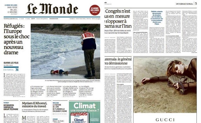 le monde, diario, niÃƒÂ±o sirio, gucci
