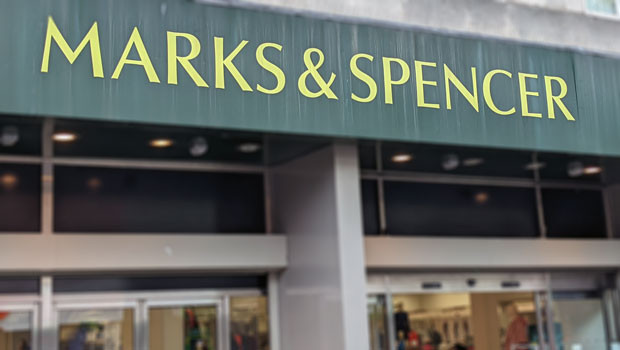 Dl marks y spencer m & s ms shop letrero de compras