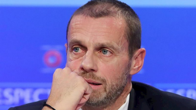 ep aleksander ceferin durante una rueda de prensa como presidente de la uefa ep aleksander ceferin durante una rueda de prensa como presidente de la uefa