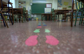 ep aula vacia en un colegio de madrid tras la cancelacion de las clases por el coronavirus