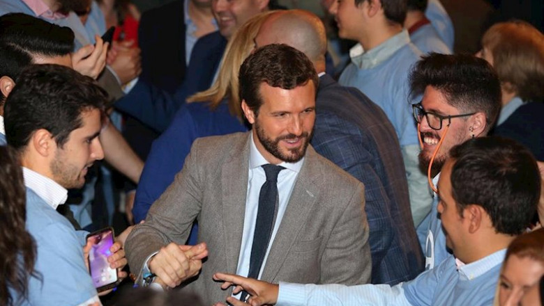 ep el presidente del partido popular pablo casado protagoniza en el hotel beatriz de toledo un acto