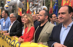 ep fernando sanchez costa scc josep bou cayetana alvarez de toledo y alejandro fernandez pp en una