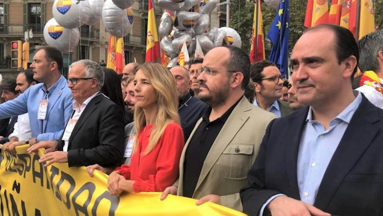 ep fernando sanchez costa scc josep bou cayetana alvarez de toledo y alejandro fernandez pp en una