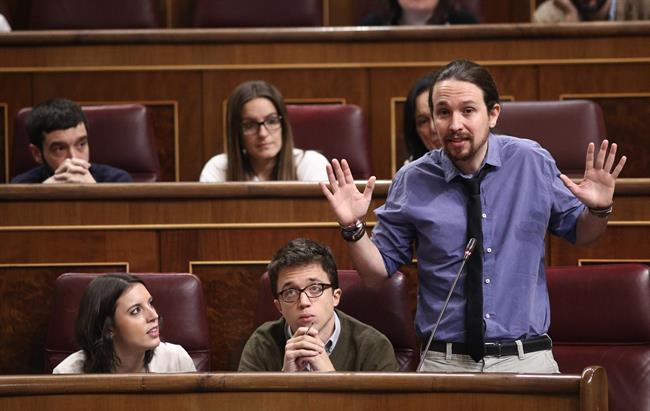 Irene Montero, Íñigo Errejón y Pablo Iglesias | EUROPA PRESS ep irene montero inigo errejonpablo iglesias 20170418130804