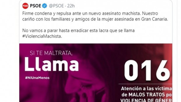 ep la diputada de podemos sofia castanon contesta en twitter a un tuit del psoe sobre violencia