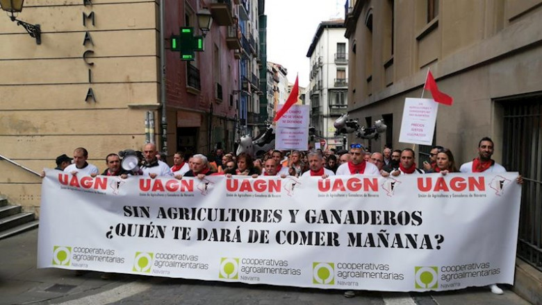 Manifestación de agricultores y ganaderos en Pamplona | EUROPA PRESS ep manifestacion de agricultores y ganaderos en pamplona