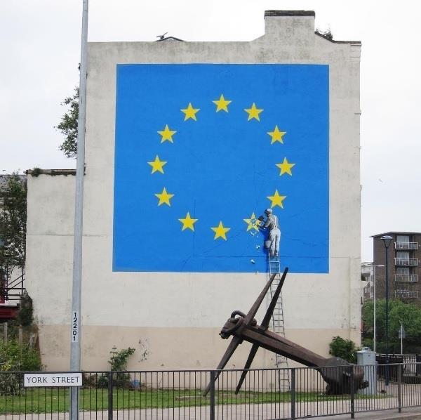 Nueva obra de Bnksy en Dover clamando contra el Brexit | INSTAGRAM/BANKSY ep nueva obrabnksydover clamandobrexit