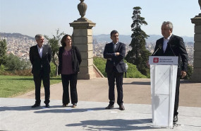 ep paolo barelli presidente de la len durante un acto en barcelona