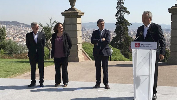 ep paolo barelli presidente de la len durante un acto en barcelona