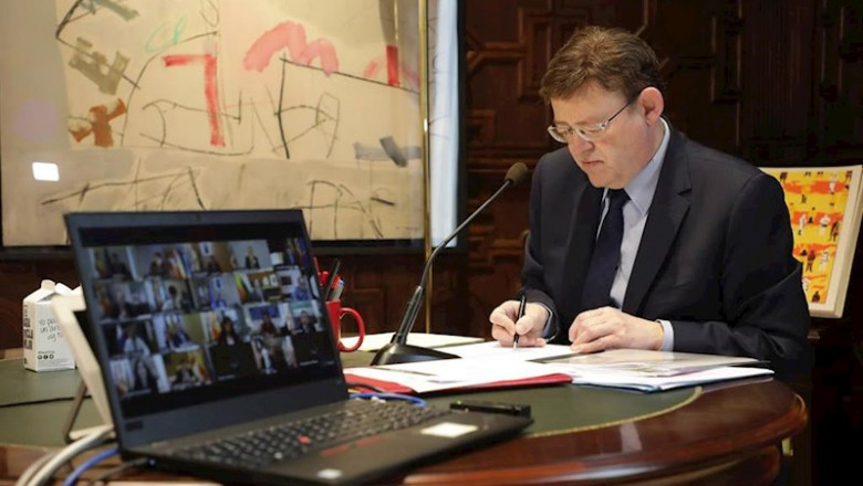ep puig durante la videoconferencia de presidentes ep puig durante la videoconferencia de presidentes