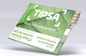 ep sobres verdes de tipsa realizados en un 90 con material reciclado