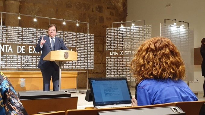 Vara, en la rueda de prensa telemática de este domingo. | JUNTA ep vara en la rueda de prensa telematica de este domingo