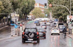 ep varios coches circulan bajo la lluvia a 2 de septiembre de 2023 en madrid espana