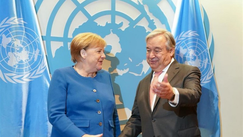 ep 23 september 2019 us new york un secretary-general antonio guterres r receives german chancellor