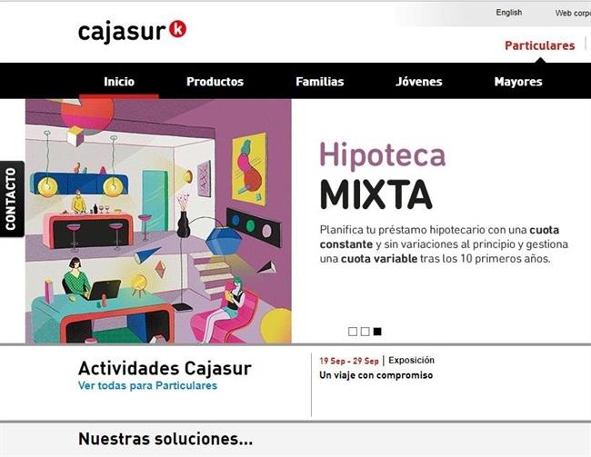 Actual oferta hipotecaria de CajaSur en su web | EUROPA PRESS/CAJASUR ep actual oferta hipotecariacajasursu web