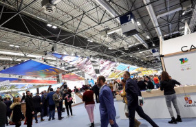 ep archivo   pabellon de espana en ifema con stands de cada comunidad autonoma durante la