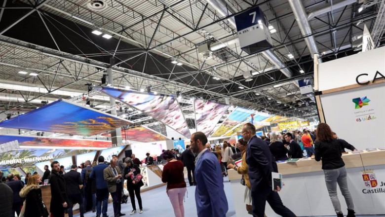 ep archivo   pabellon de espana en ifema con stands de cada comunidad autonoma durante la